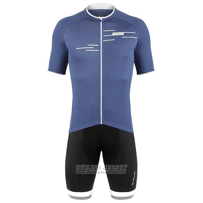 2020 Cycling Jersey De Marchi Blue Short Sleeve And Bib Short